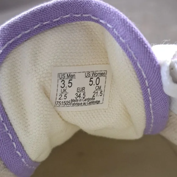 Vans Old Skool Light Purple Suede Canvas White Leather Lace Up Sneakers VG- US 5 - Picture 3 of 16